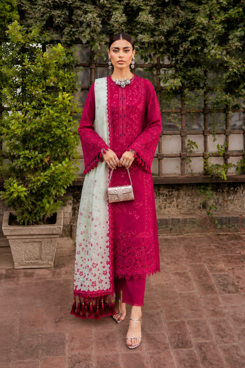 Rania – Luxury Embroidered Lawn 3-Piece | Hareeza